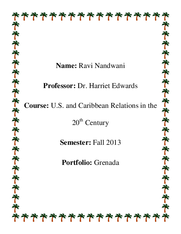 (DOC) The Rise and Fall of the New Jewel Movement in Grenada Ravi