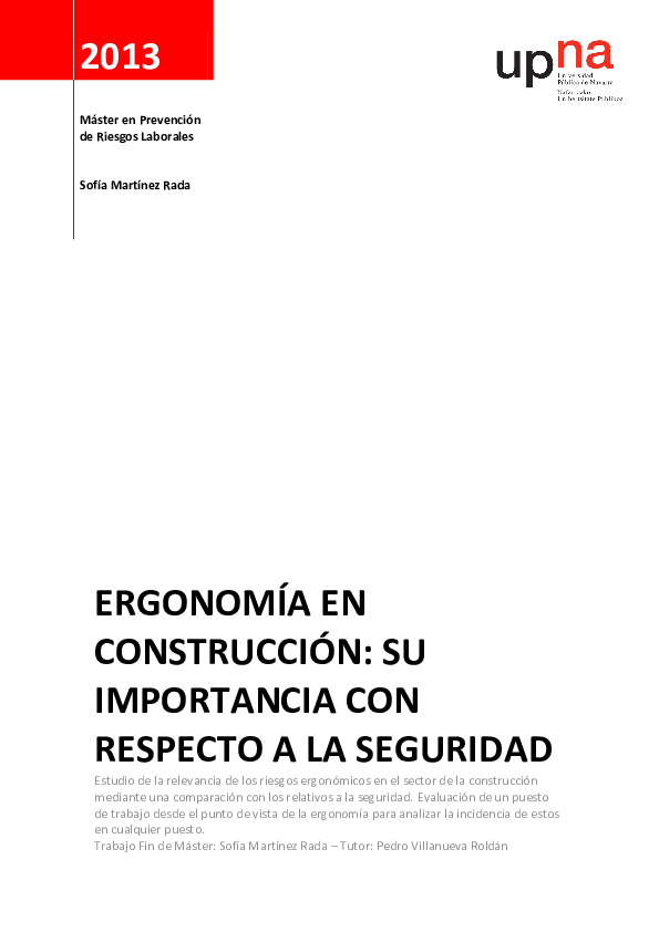 (PDF) 2013 Máster en Prevención de Riesgos Laborales Jose Pedroza