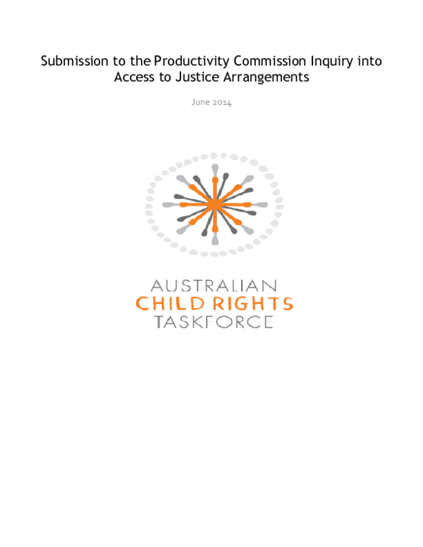 (DOC) Australian Child Rights Taskforce submission on Access to Justice ...