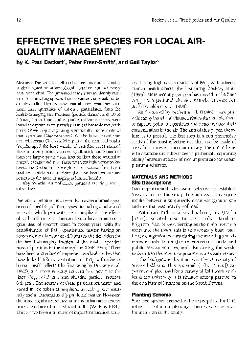 (PDF) EFFECTIVE TREE SPECIES FOR LOCAL AIR QUALITY MANAGEMENT Gail