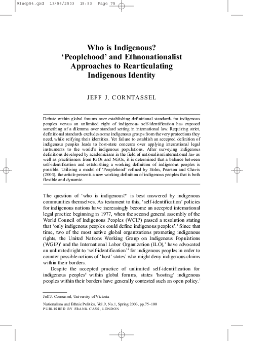 Indigenous identity essay picture