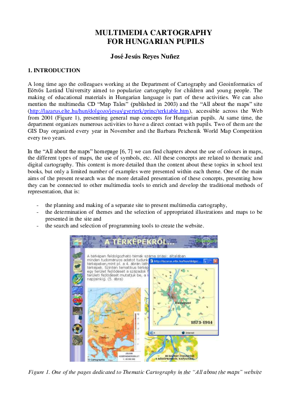 (PDF) MULTIMEDIA CARTOGRAPHY FOR HUNGARIAN PUPILS