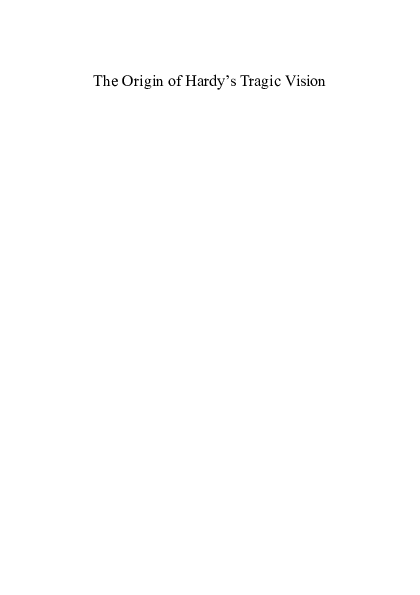 (DOC) The Origin of Hardy's Tragic Vision By Riza Ozturk