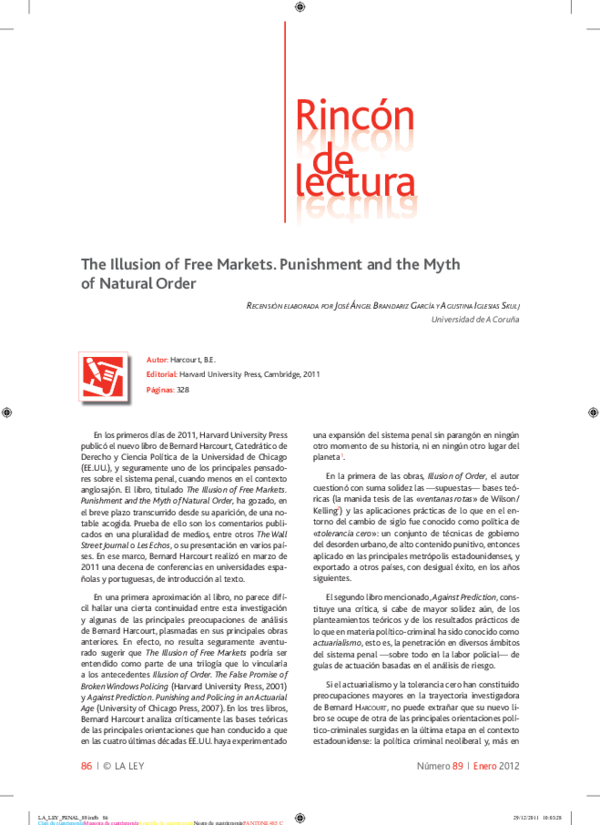 The Illusion of Free Markets Punishment and the Myth of Natural Order