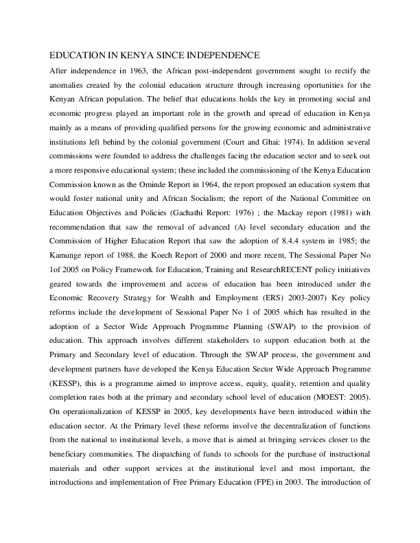 New education system in kenya 2020 picture