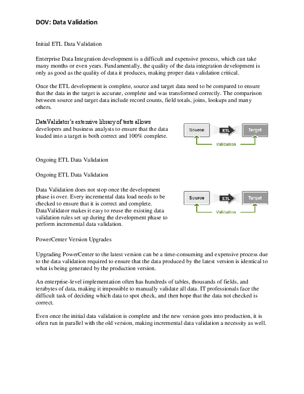 (DOC) Initial ETL Data Validation Enterprise Data