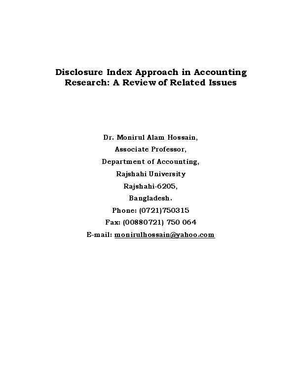 Open disclosure essay image