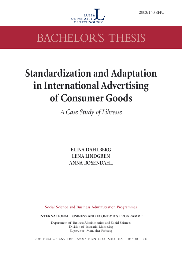 Standardization and adaptation in international marketing examples picture