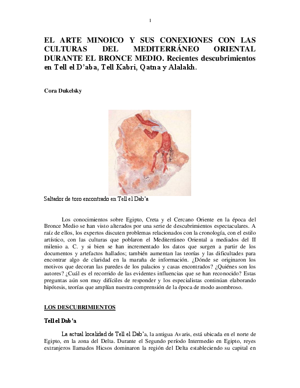 (PDF) El arte minoico y sus conexiones con las culturas del ...