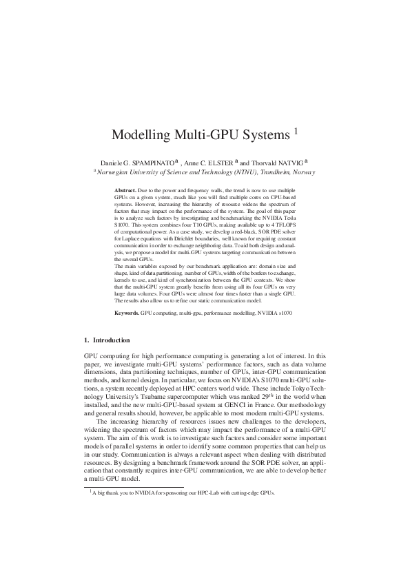 (PDF) Modelling Multi-GPU Systems