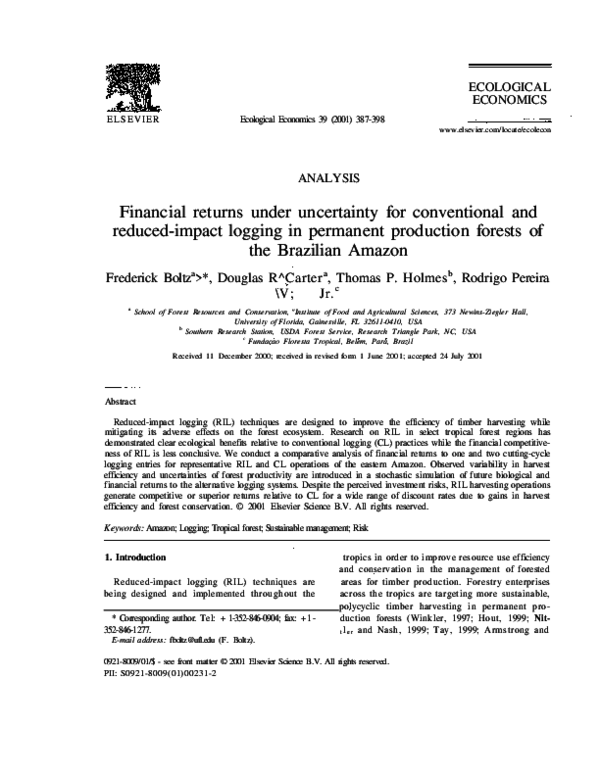 (PDF) A Comparison Analysis of Logging Cost Between Conventional and ...