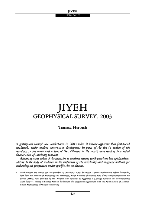 Jiyeh Research Papers Academia Edu