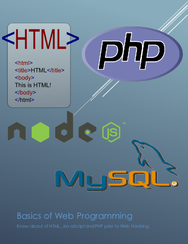 Web Application Programming Basics
