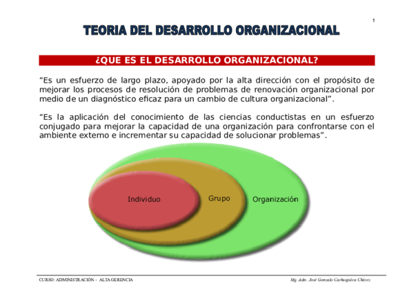 (DOC) QUE ES EL DESARROLLO ORGANIZACIONAL
