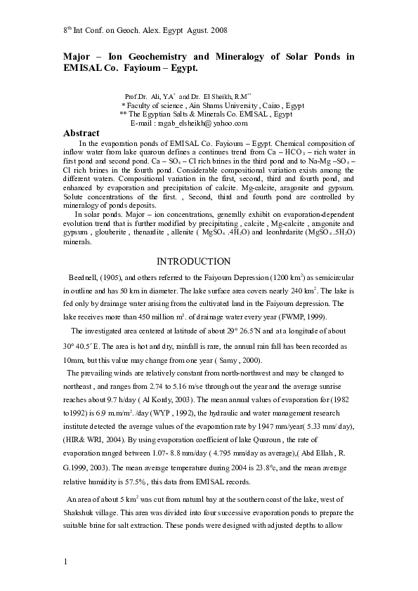 Geochemistry research papers picture