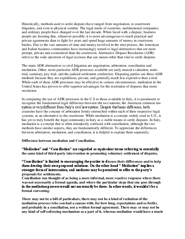  doc difference between mediation and conciliation by rohit