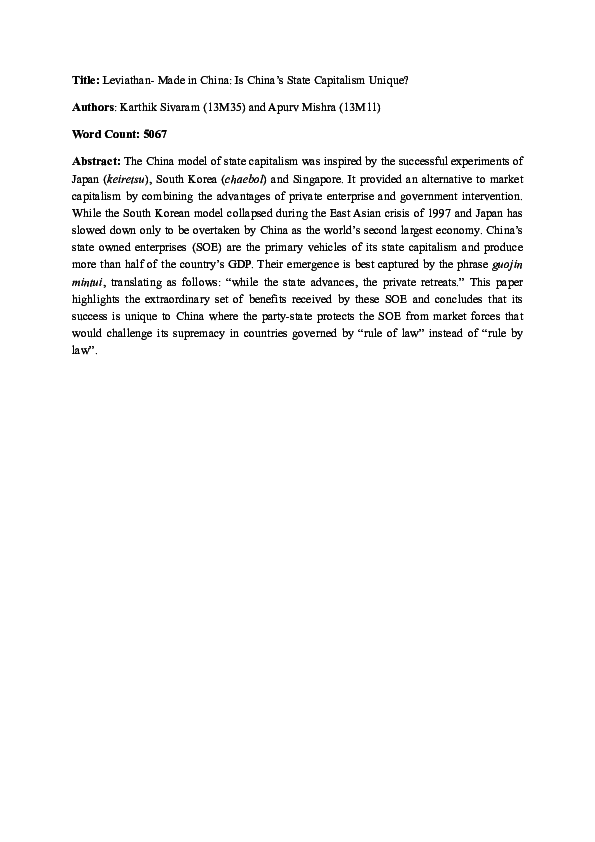 State capitalism vs capitalism picture