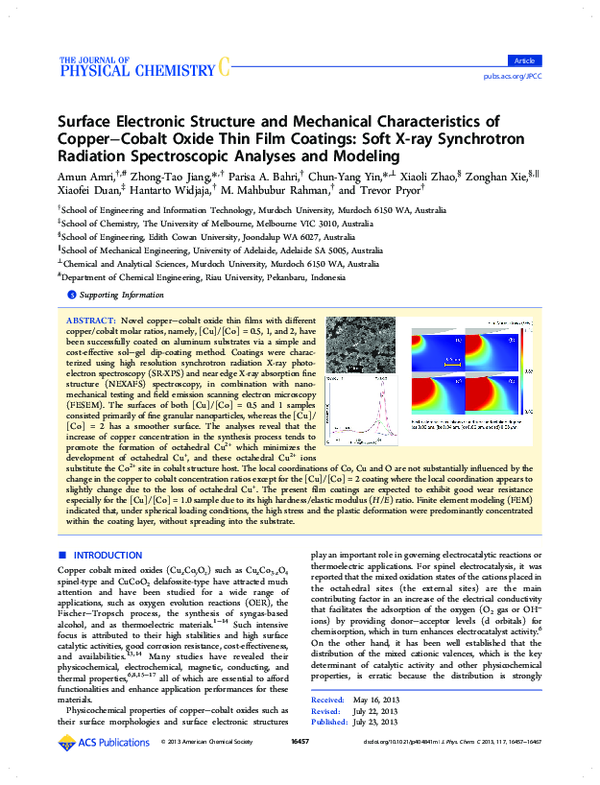 (PDF) Surface Electronic Structure and Mechanical Characteristics of ...