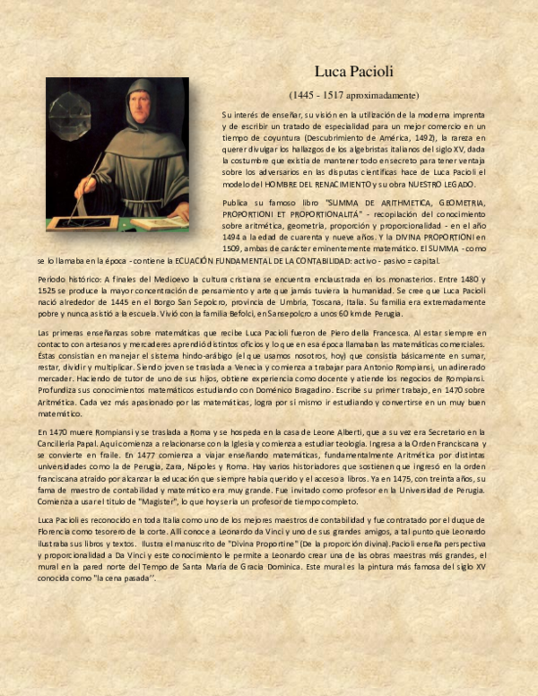 (DOC) Luca Pacioli contabilidad 1