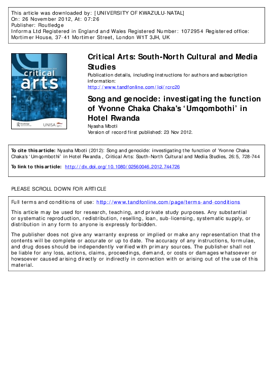 Analysis of chaka picture