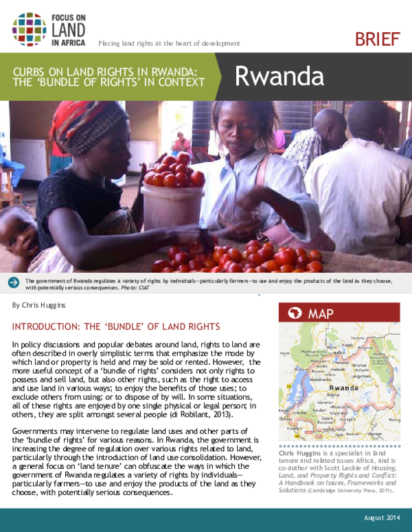 (PDF) Curbs on Land Rights in Rwanda The `Bundle of Rights` in Context