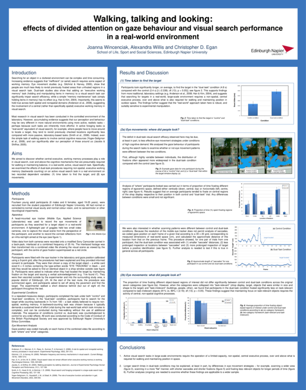 (PDF) Walking, talking and looking: effects of divided attention on ...