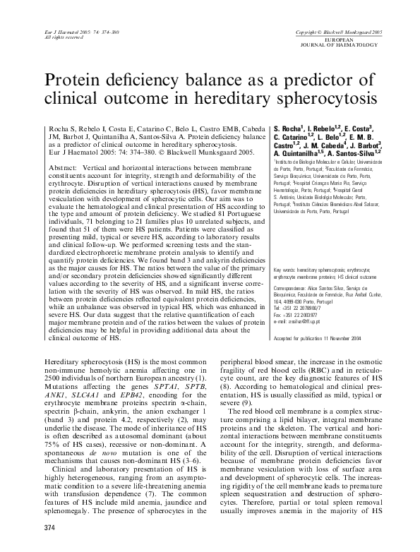 (PDF) Protein deficiency balance as a predictor of clinical in