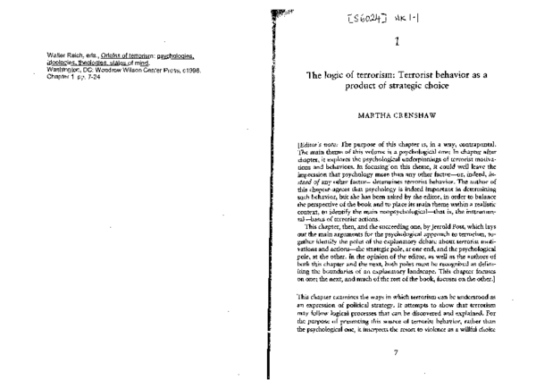 Terrorist behavior essay image