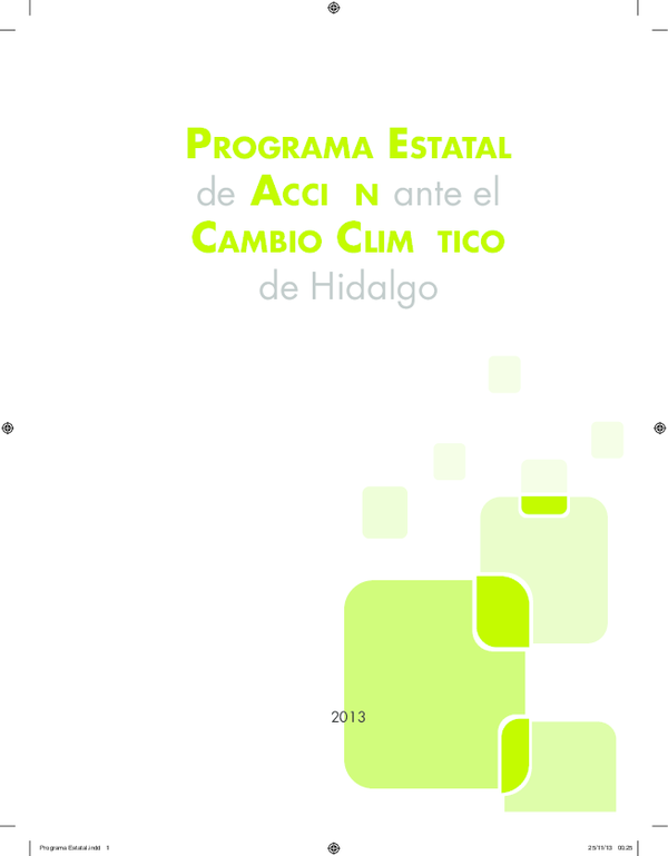 (PDF) 2013 PROGRAMA ESTATAL DE ACCIÓN ANTE EL CAMBIO CLIMÁTICO DE HIDALGO.
