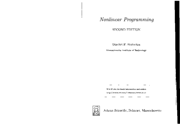 (PDF) Bertsekas Nonlinear Programming