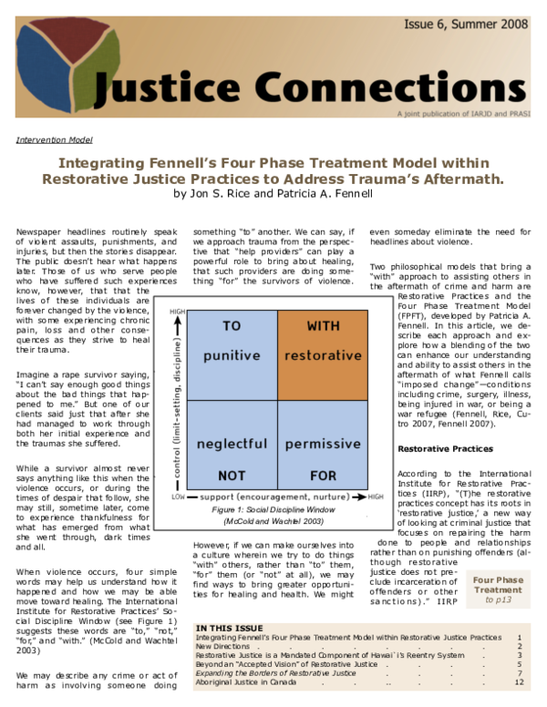 (PDF) Beyond an Accepted Vision of Restorative Justice: The importance ...