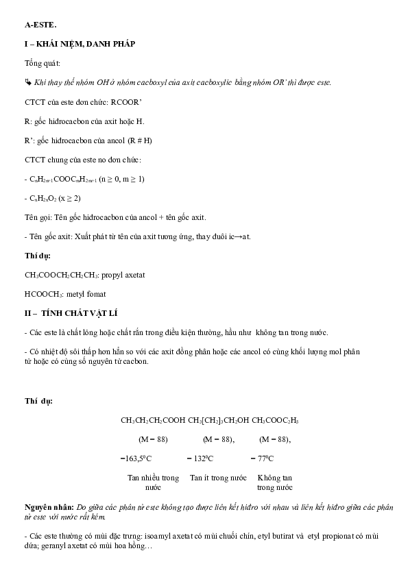 First page of “A-ESTE. I – KHÁI NI M, DANH PHÁP T ng quát”