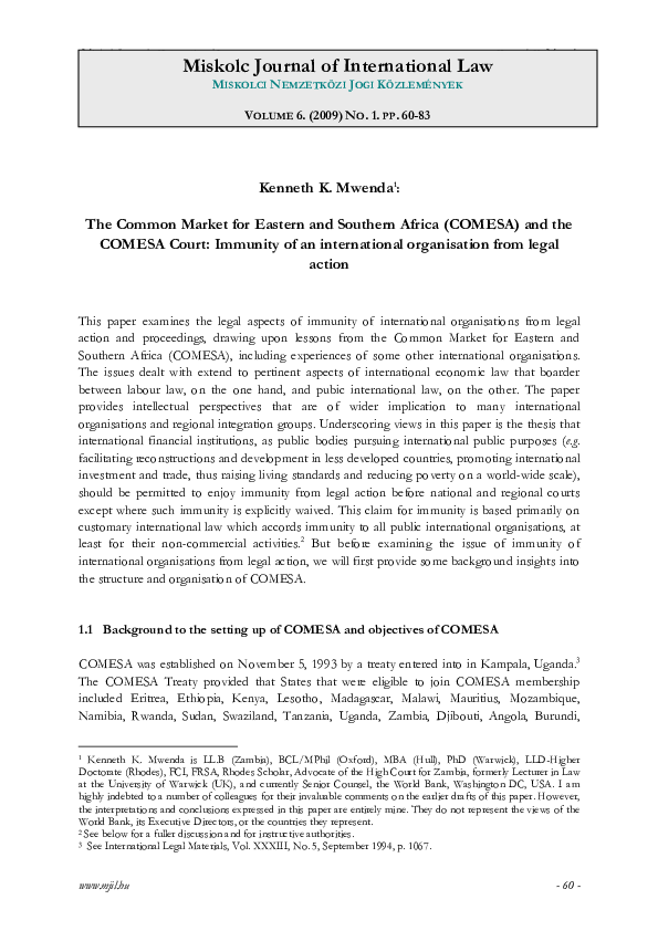 Objectives of comesa pdf image