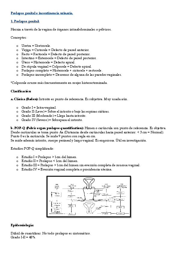 Grados de prolapso uterino pdf