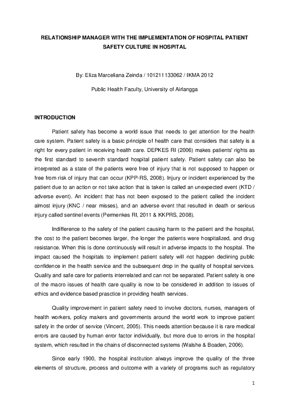 (DOC) Patient safety