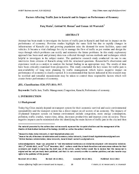 Essay on traffic problems in karachi in urdu image