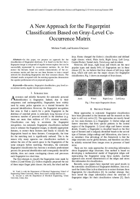 (PDF) A new approach for the fingerprint classification based on gray ...