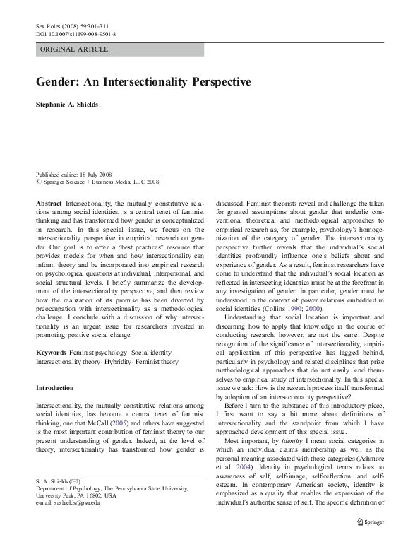 Intersectionality race class gender image