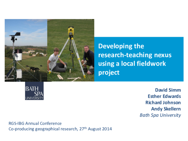 (PDF) Developing the research-teaching nexus using a local fieldwork ...