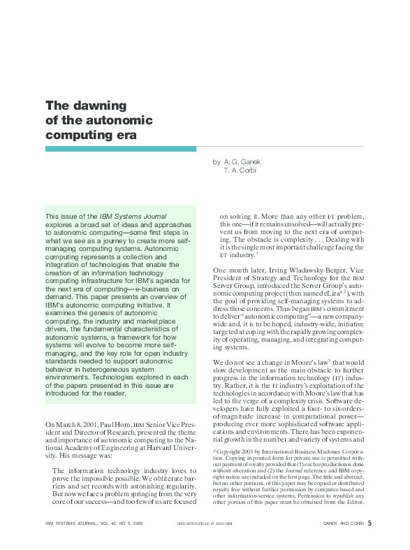 Autonomic Computing Pdf