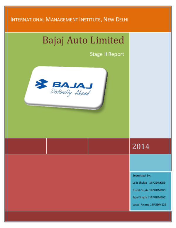 Pdf Bajaj Auto Limited
