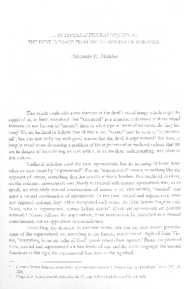 (PDF) «…In diversas figuras nequitiae»: Devil’s Image from the ...