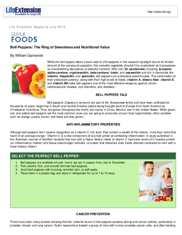 (PDF) Bell Peppers The Ring of Sweetness and Nutritional Value ANTI