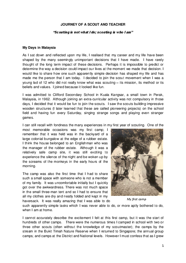 (PDF) Reflection On My Non-formal Education