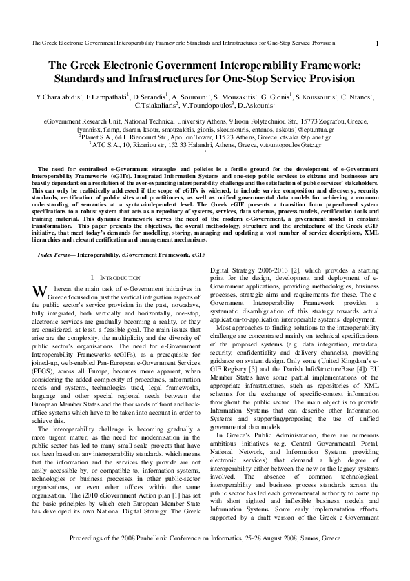 (PDF) The Greek Electronic Government Interoperability Framework ...