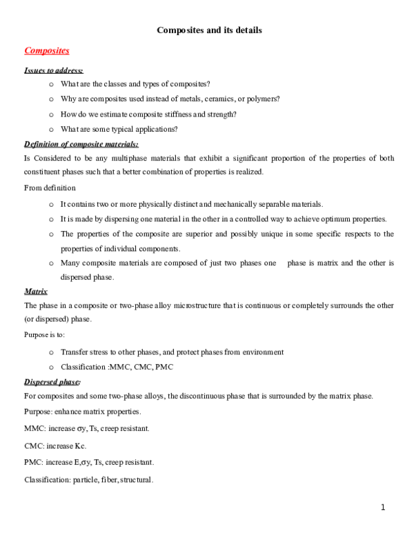 (DOC) Composites and its details