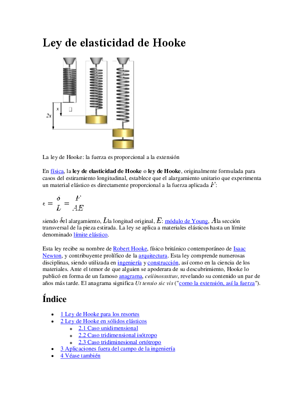 (DOC) Ley de elasticidad de Hooke 1