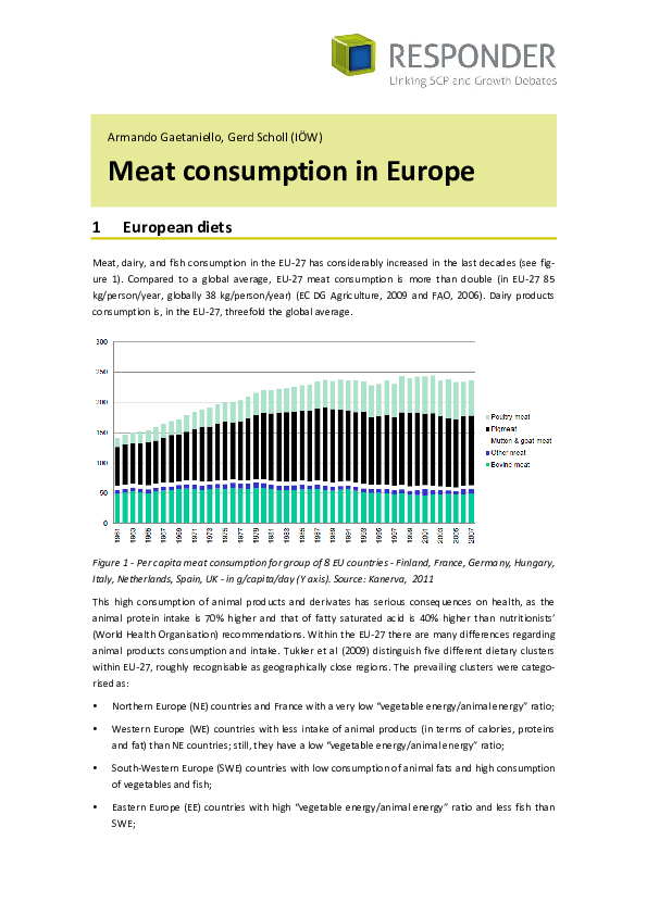 RESPONDER Meat consumption in Europe Armando Gaetaniello Academia.edu