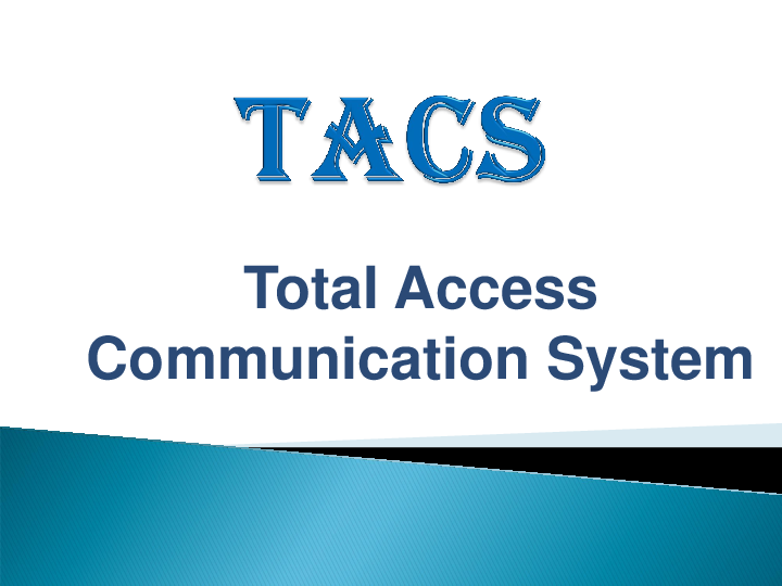 (PDF) Total Access Communication System