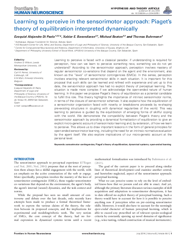equilibration piaget